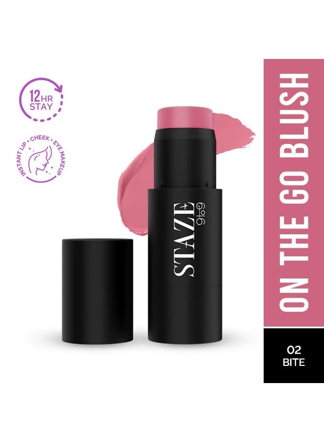 Staze 9to9 Glossy Glam Kit 3 in 1 Makeup Combo with FREE Neon Pouch | MakeUp Kit with 2 in 1 Liquid Lipstick Gloss, Tubing Mascara & Cheek Blush | 12 Hrs Long Lasting | Transfer-proof, Smudgeproof & Waterproof | Party Glossy Look | Bridal Makeup Gift Kit for Women & Girls | 6g - Image 2